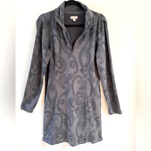 TEHAMA large long sleeve athletic mock turtle neck zippered dress